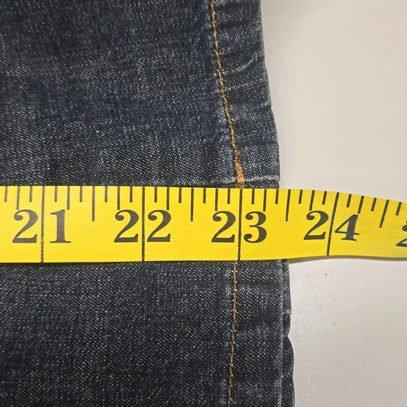 Jeanology Collection Classic Dark Blue Wide Leg Jeans, Sz12 - Picture 9 of 12